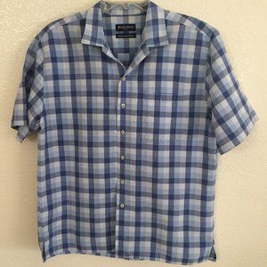 AUSTIN REED Men's Short Sleeve Single Pocket Button Down